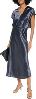 Thumbnail for your product : Vince Belted Satin-crepe Midi Dress