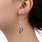 Thumbnail for your product : Nadia Minkoff - Crystal Skull And Spike Earrings Chrome