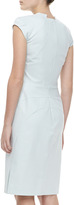 Thumbnail for your product : Zac Posen Cap Sleeve V Neck Day Dress, Ice Gray