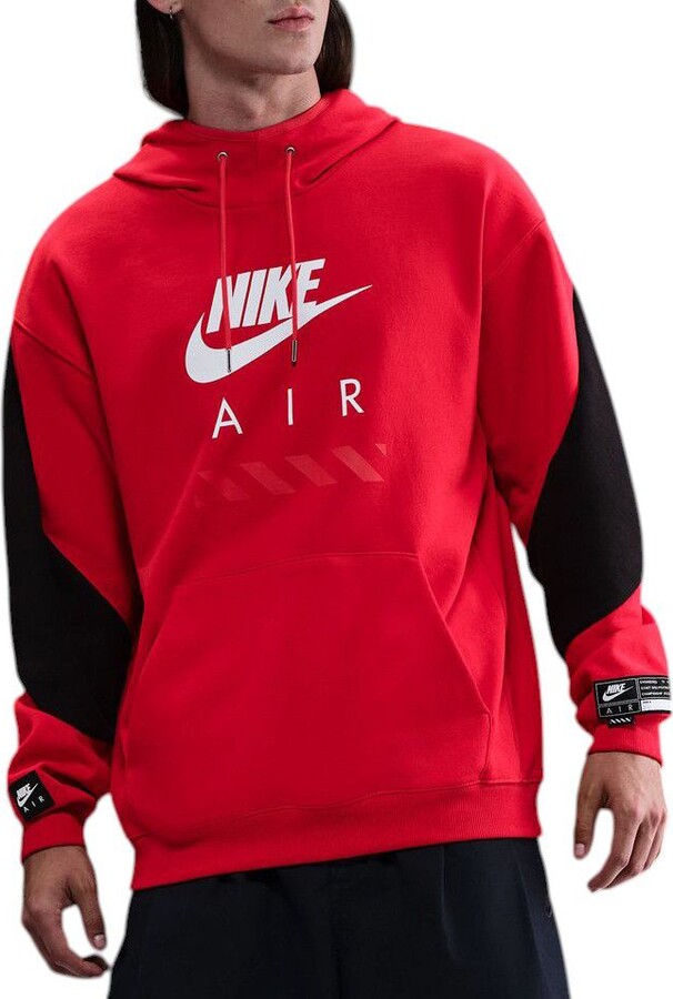 Nike Men's Air Fleece Pullover Hoodie, Small, Light Army