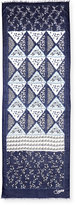 Thumbnail for your product : Diane von Furstenberg Collage Denim Modal Scarf, Blue/White