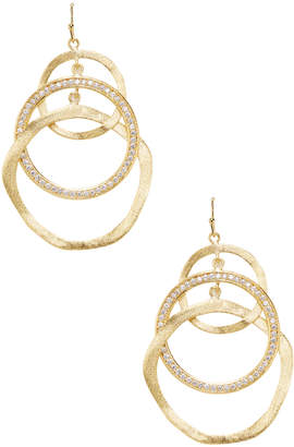 Rivka Friedman Women's Crystal & 18K Gold-Clad Hoop Drop Earrings