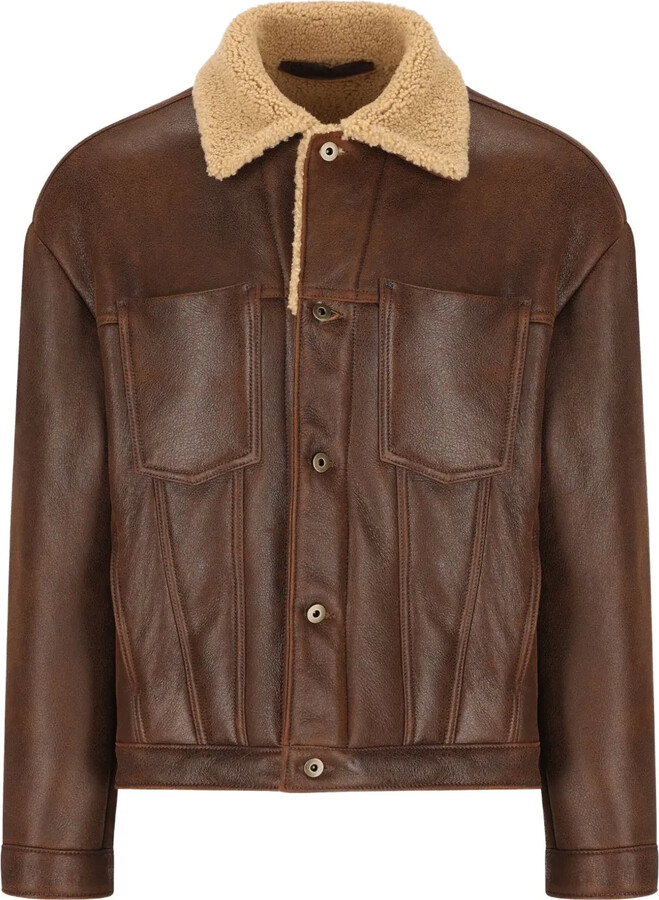Salvatore Santoro Button-Fastening Leather Jacket