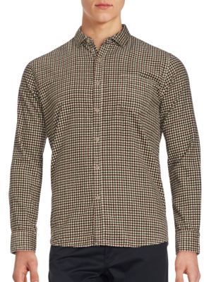 Saks Fifth Avenue Checkered Long Sleeve Shirt