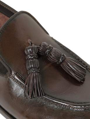 Alberto Fasciani Tasseled Hand-brushed Leather Loafers