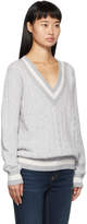 Thumbnail for your product : Rag & Bone Grey and Off-White Theon V-Neck Sweater