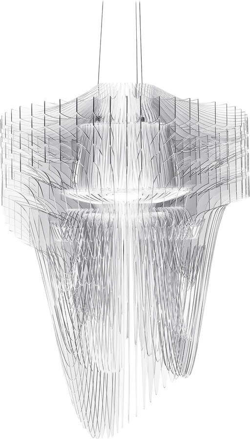 Slamp Aria Medium Pendant In Transparent By Zaha Hadid