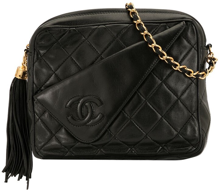 Chanel Black Top Zip Women's Shoulder Bags | Shop the world's 