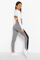 Thumbnail for your product : boohoo Petite Side Stripe flannel Leggings