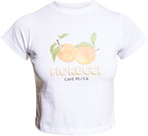 Thumbnail for your product : Fiorucci Cafe La Pesca Peach Logo Boxy Tee