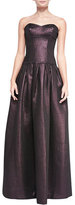 Thumbnail for your product : Black Halo Eve Aspen Drop-Waist Shimmery Brocade Gown