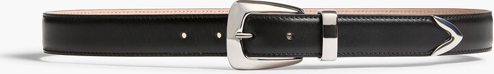 Benny Belt in Black Leather with Silver
