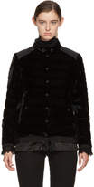 Thumbnail for your product : Moncler Black Velvet Down Twist Beatrice Jacket