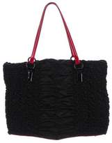 Thumbnail for your product : Valentino Patent-Trimmed Ruffle Tote