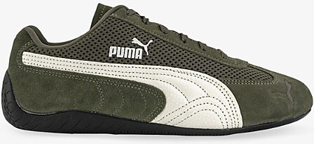 Puma Womens Mesh Loden Green Warm Wh Speedcat Og Suede Low-Top Trainers 5.5