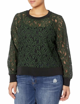 Rebel Wilson X Angels Women's Plus Size Lace Sweatshirt