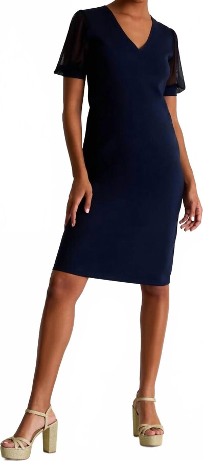 Shan Sofia Dress In Navy