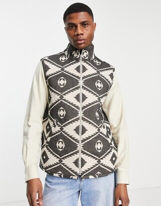 aztec print jacket mens