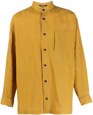 Issey Miyake Pre-Owned 1980s Mandarin Collar Striped Shirt