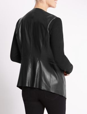 Marks and Spencer Leather Waterfall Jacket