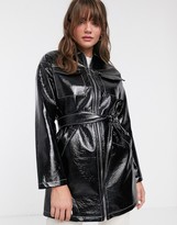 Thumbnail for your product : Glamorous belted jacket in vinyl