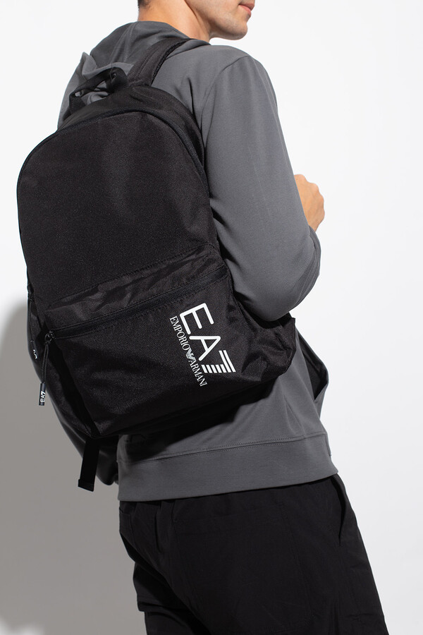 EA7 Emporio Armani Backpack With Logo Men's Black - ShopStyle