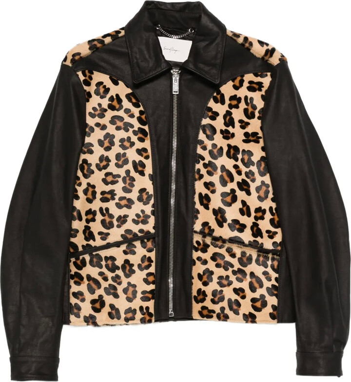 Second/Layer Phreak leopard-print jacket