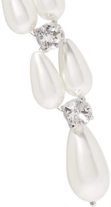 Simone Rocha Silver-tone, Crystal And Faux Pearl Earrings - White