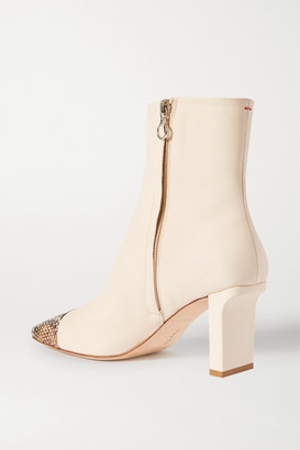 AEYDĒ aeyde - Belle Snake-effect And Smooth Leather Ankle Boots
