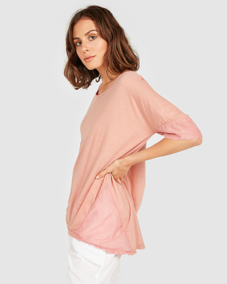 Primness Women's Pink Short Sleeve T-Shirts - Mink Tee