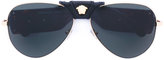 Versace - lunettes de soleil à monture aviateur - unisex - Cuir de veau/Acétate/Métal (autre) - 62
