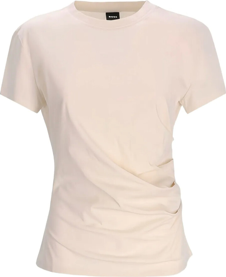 HUGO BOSS ruched-detail T-shirt