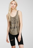 Thumbnail for your product : Forever 21 Paris Metallic Tank Top