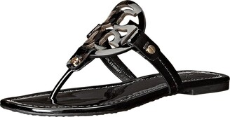 Tory Burch Miller Sandal (Perfect Black Patent) Women's Shoes