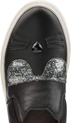 Karl Lagerfeld Paris Leather Slip-On Sneakers