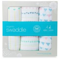 The Honest Company Honest in Collaboration with Aden + Anais® 3-Pack Organic Cotton Pastel Tribal Swaddles