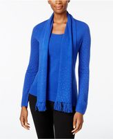 Thumbnail for your product : Karen Scott Luxsoft Embellished Scoop-Neck Sweater with Scarf, Only at Macy's