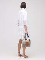 Thumbnail for your product : Ermanno Scervino Embroidered Cotton Lace Mini Dress