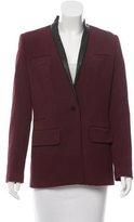 Thumbnail for your product : Yigal Azrouel Leather-Trimmed Single-Button Blazer