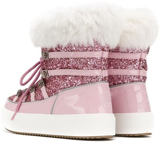 Chiara Ferragni Lace-Up Embellished Boots