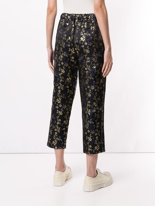 Marni Flower Jacquard Cropped Trousers
