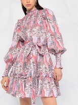 Thumbnail for your product : Temperley London Butterfly-print smocked dress