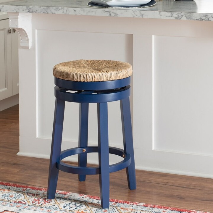 Powell Maya Backless Swivel Counter Stool with Seagrass Seat ShopStyle