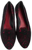 Thumbnail for your product : Alexander McQueen Embroidered Round-Toe Flats