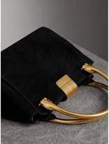 Thumbnail for your product : Burberry The Medium Buckle Tote in Suede and Snakeskin