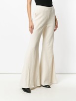 Thumbnail for your product : Rosetta Getty Textured Flared Trousers