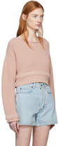 Thumbnail for your product : alexanderwang.t Pink Wide Neck Sweater