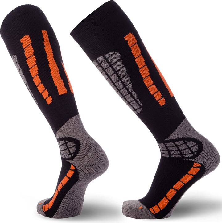 Pure Athlete Ski Socks Warm Merino Wool - Best Lightweight Thin Ski  Snowboard Sock Women Men (1 Pair - Black/Orange - ShopStyle