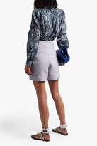 Thumbnail for your product : IRO Star belted cotton-twill shorts