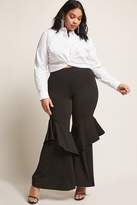 Thumbnail for your product : Forever 21 Plus Size Flounce Flare Pants